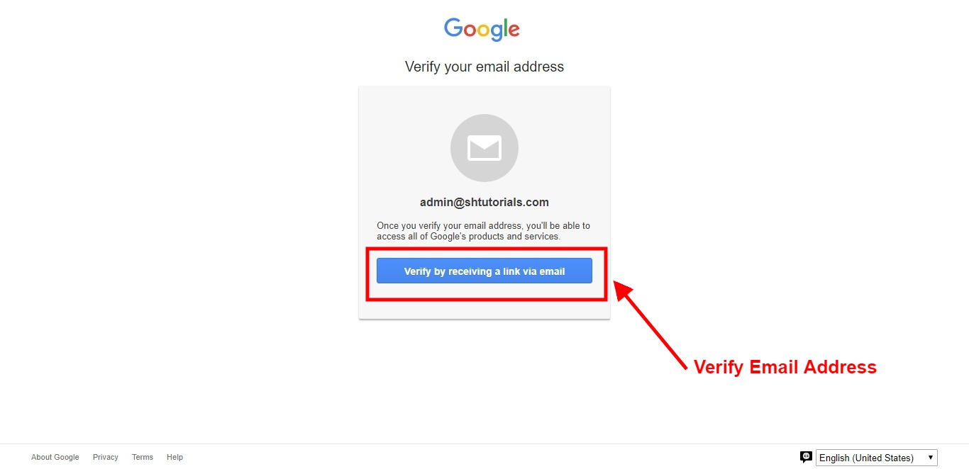 G-Suite-Verify your email address