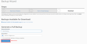 How to Run a Full Backup on cPanel New Jupiter Theme 5